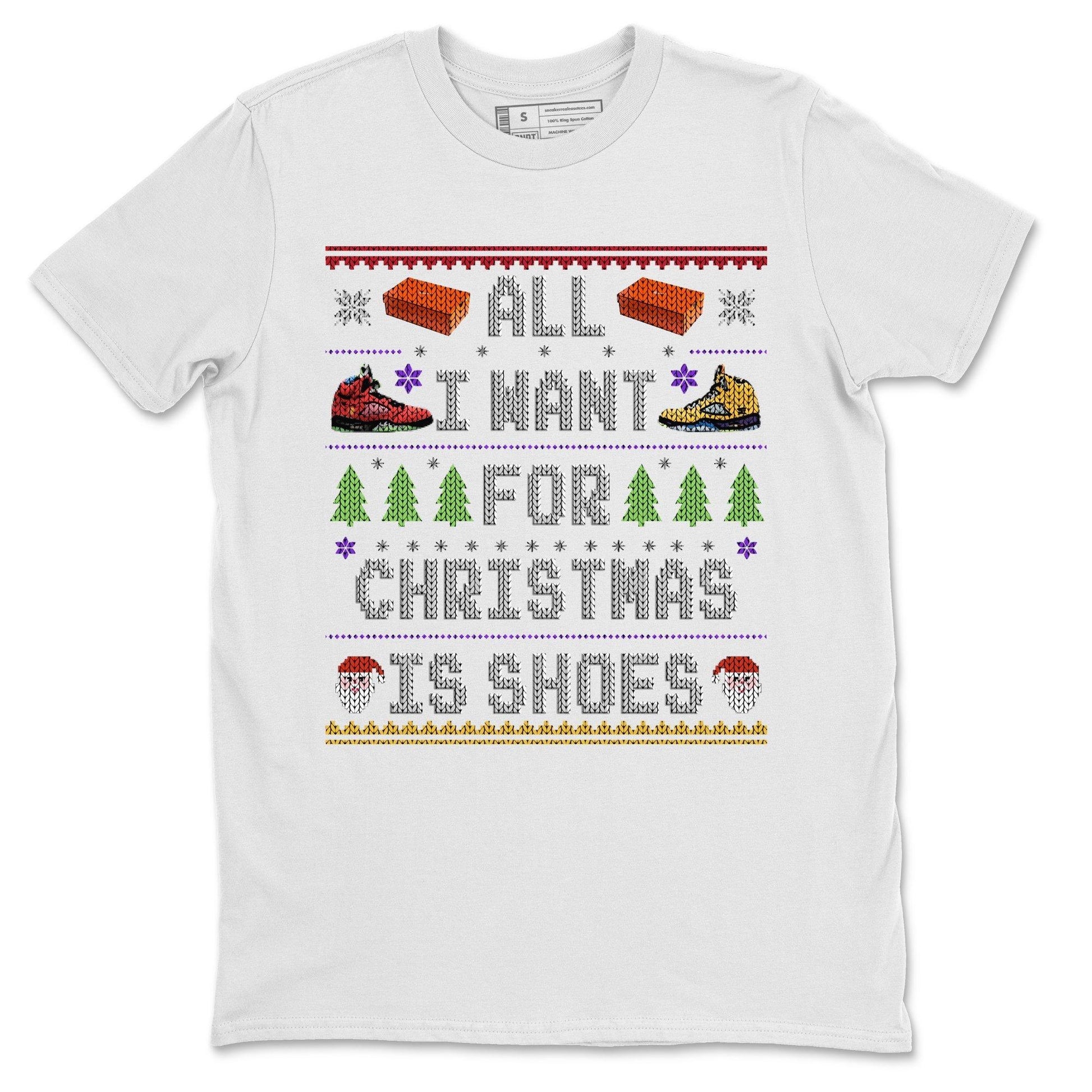 Jordan 5 What The Sneaker Match Tees All i want for christmas is shoes Sneaker Tees Jordan 5 What The Sneaker Release Tees Unisex Shirts