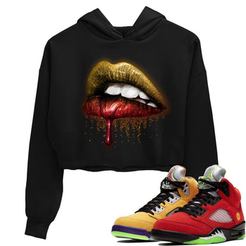 Jordan 5 What The Sneaker Match Tees Dripping Lips Sneaker Tees Jordan 5 What The Sneaker Release Tees Women's Shirts