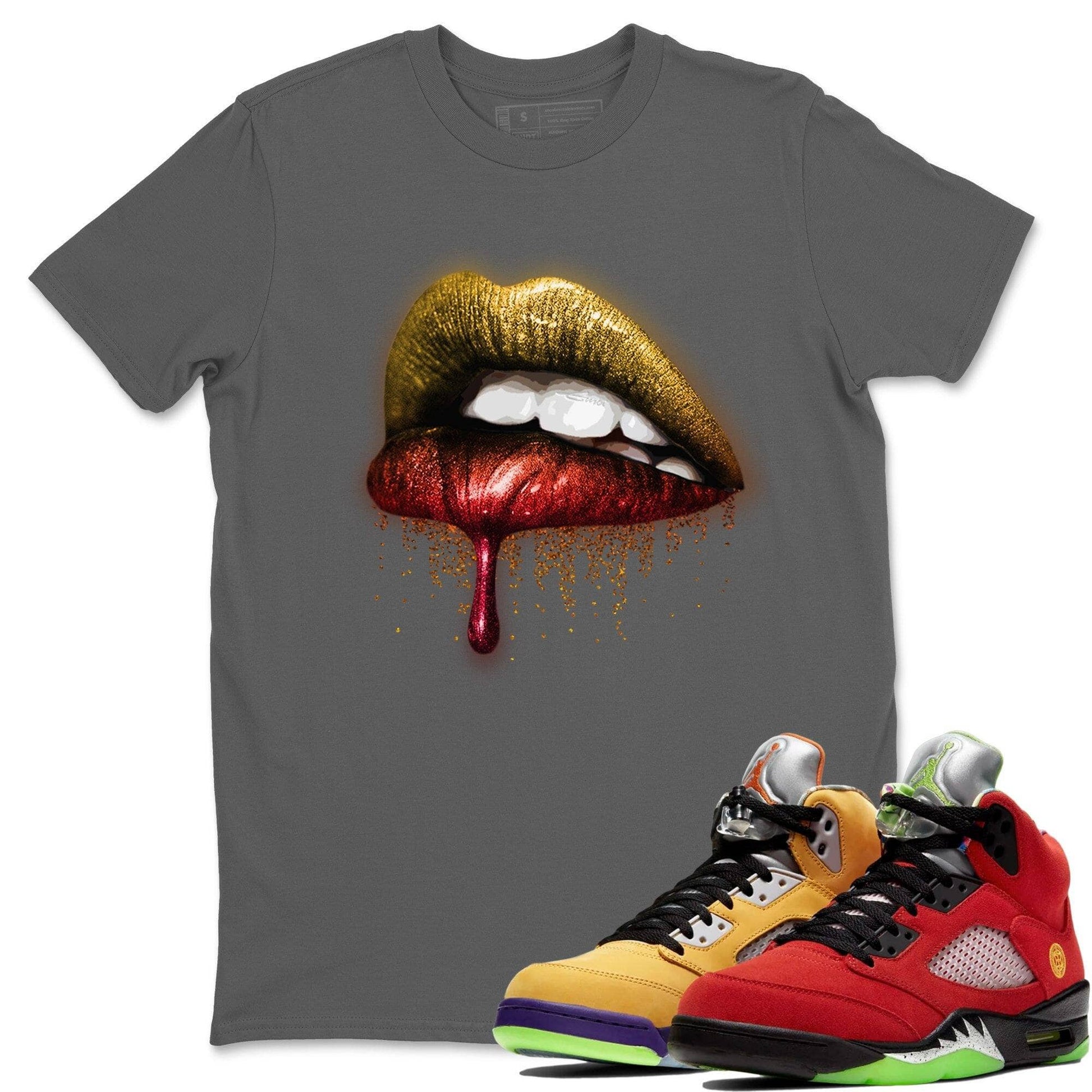 Jordan 5 What The Sneaker Match Tees Dripping Lips Sneaker Tees Jordan 5 What The Sneaker Release Tees Unisex Shirts