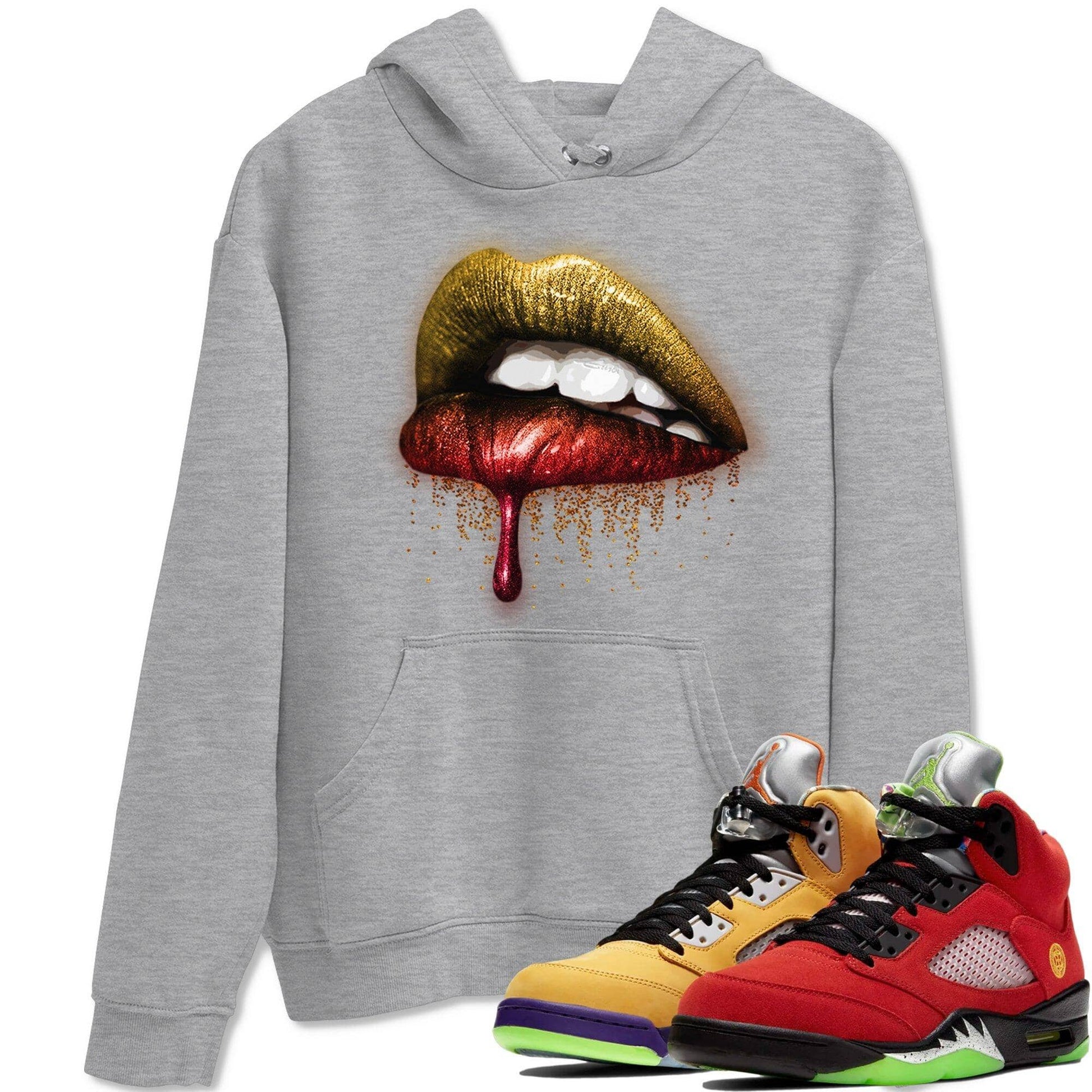 Jordan 5 What The Sneaker Match Tees Dripping Lips Sneaker Tees Jordan 5 What The Sneaker Release Tees Unisex Shirts