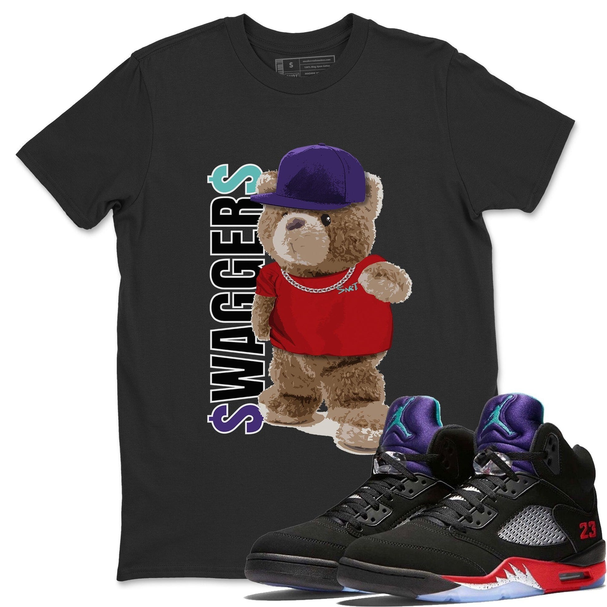 Jordan 5 Top 3 Sneaker Match Tees Bear Swaggers Sneaker Tees Jordan 5 Top 3 Sneaker Release Tees Unisex Shirts