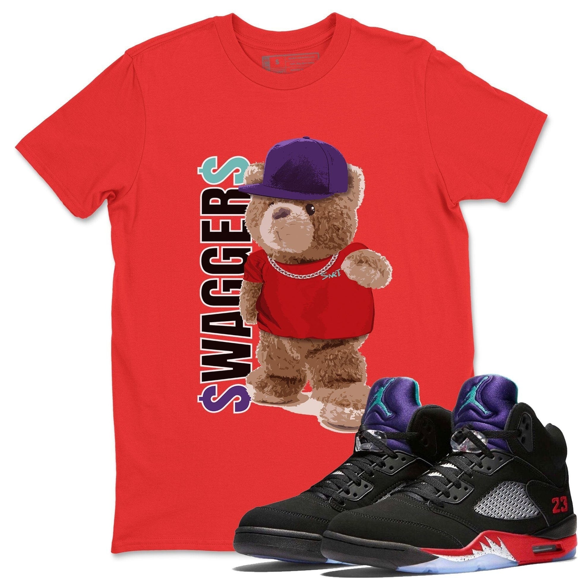 Jordan 5 Top 3 Sneaker Match Tees Bear Swaggers Sneaker Tees Jordan 5 Top 3 Sneaker Release Tees Unisex Shirts