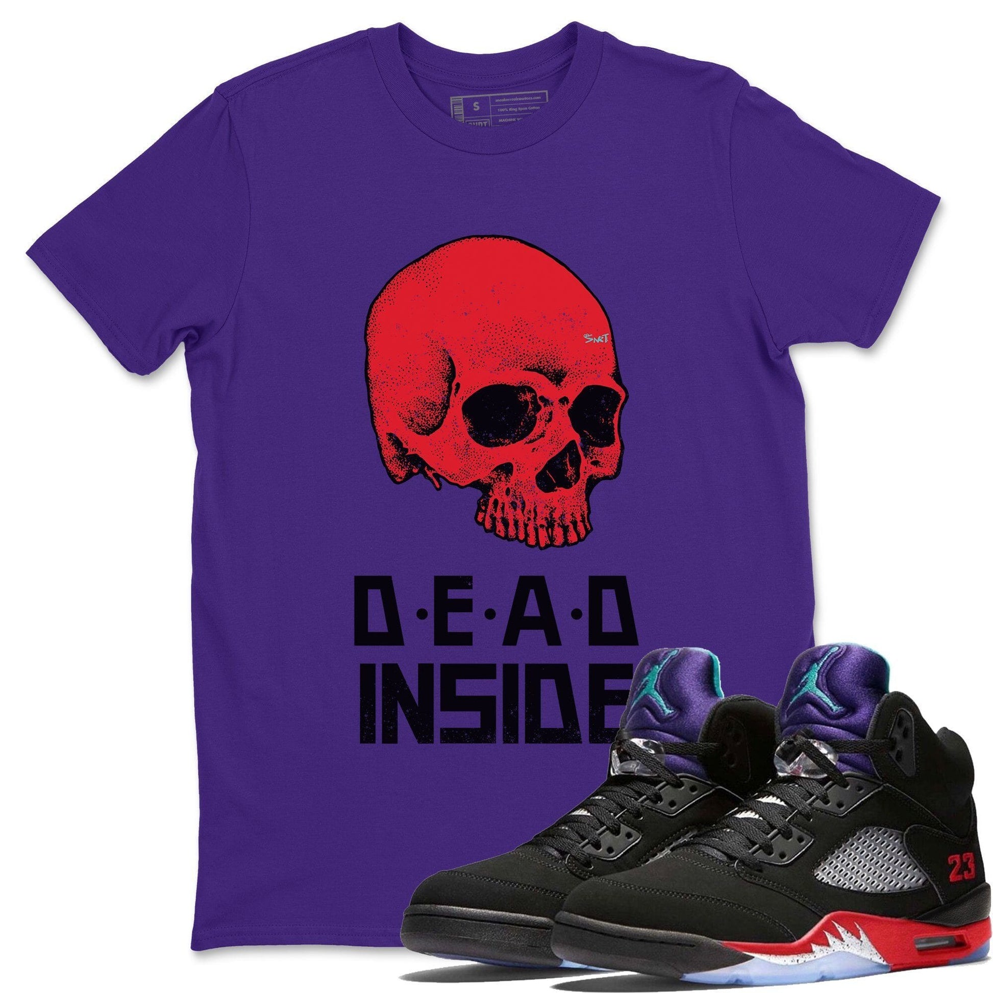 Jordan 5 Top 3 Sneaker Match Tees Skull Dead Inside Sneaker Tees Jordan 5 Top 3 Sneaker Release Tees Unisex Shirts