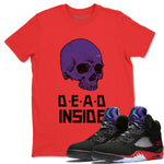 Jordan 5 Top 3 Sneaker Match Tees Skull Dead Inside Sneaker Tees Jordan 5 Top 3 Sneaker Release Tees Unisex Shirts