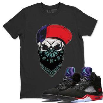Jordan 5 Top 3 Sneaker Match Tees Skull Hat Mask Sneaker Tees Jordan 5 Top 3 Sneaker Release Tees Unisex Shirts