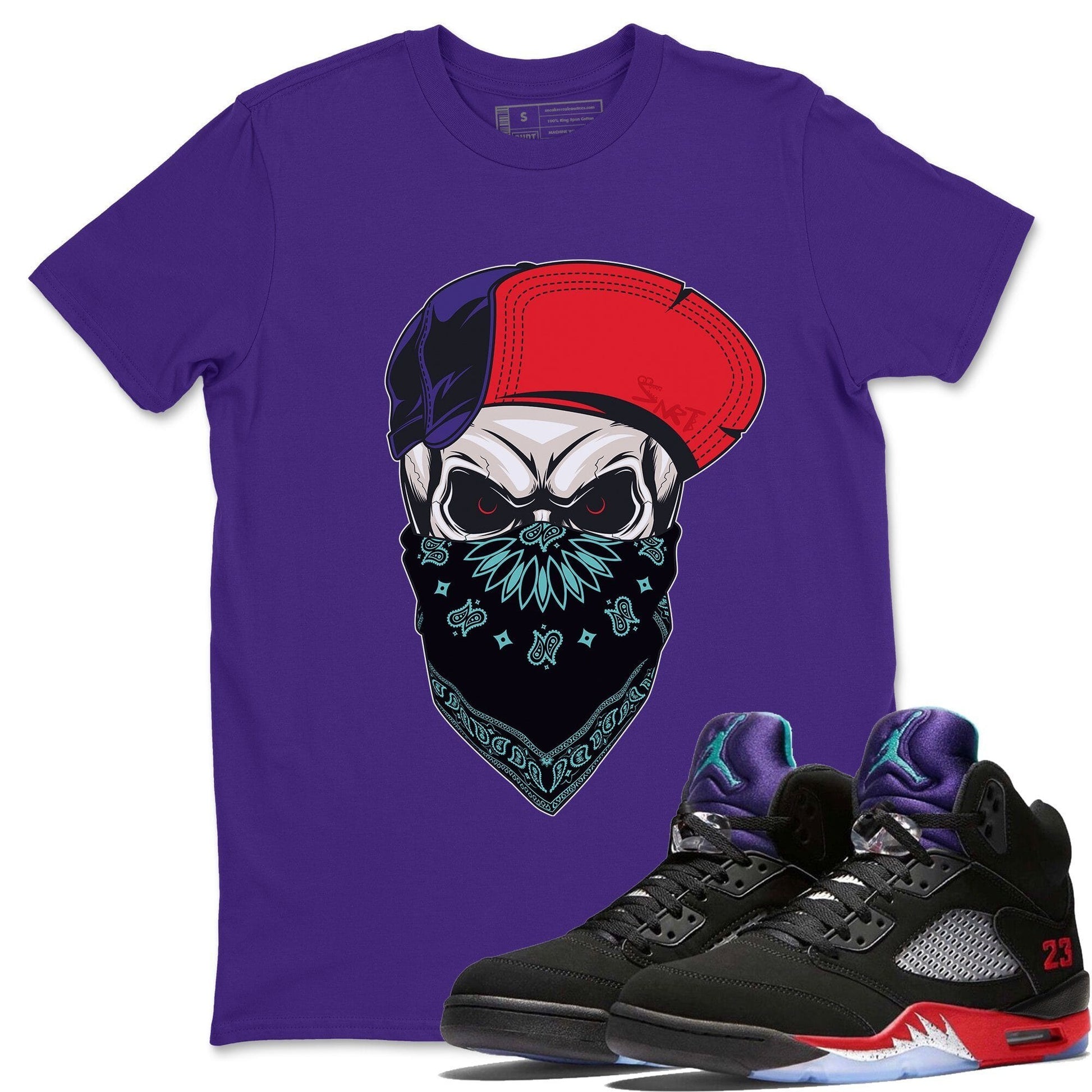 Jordan 5 Top 3 Sneaker Match Tees Skull Hat Mask Sneaker Tees Jordan 5 Top 3 Sneaker Release Tees Unisex Shirts