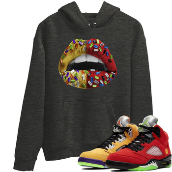Jordan 5 What The Sneaker Match Tees Lips Jewel Sneaker Tees Jordan 5 What The Sneaker Release Tees Unisex Shirts