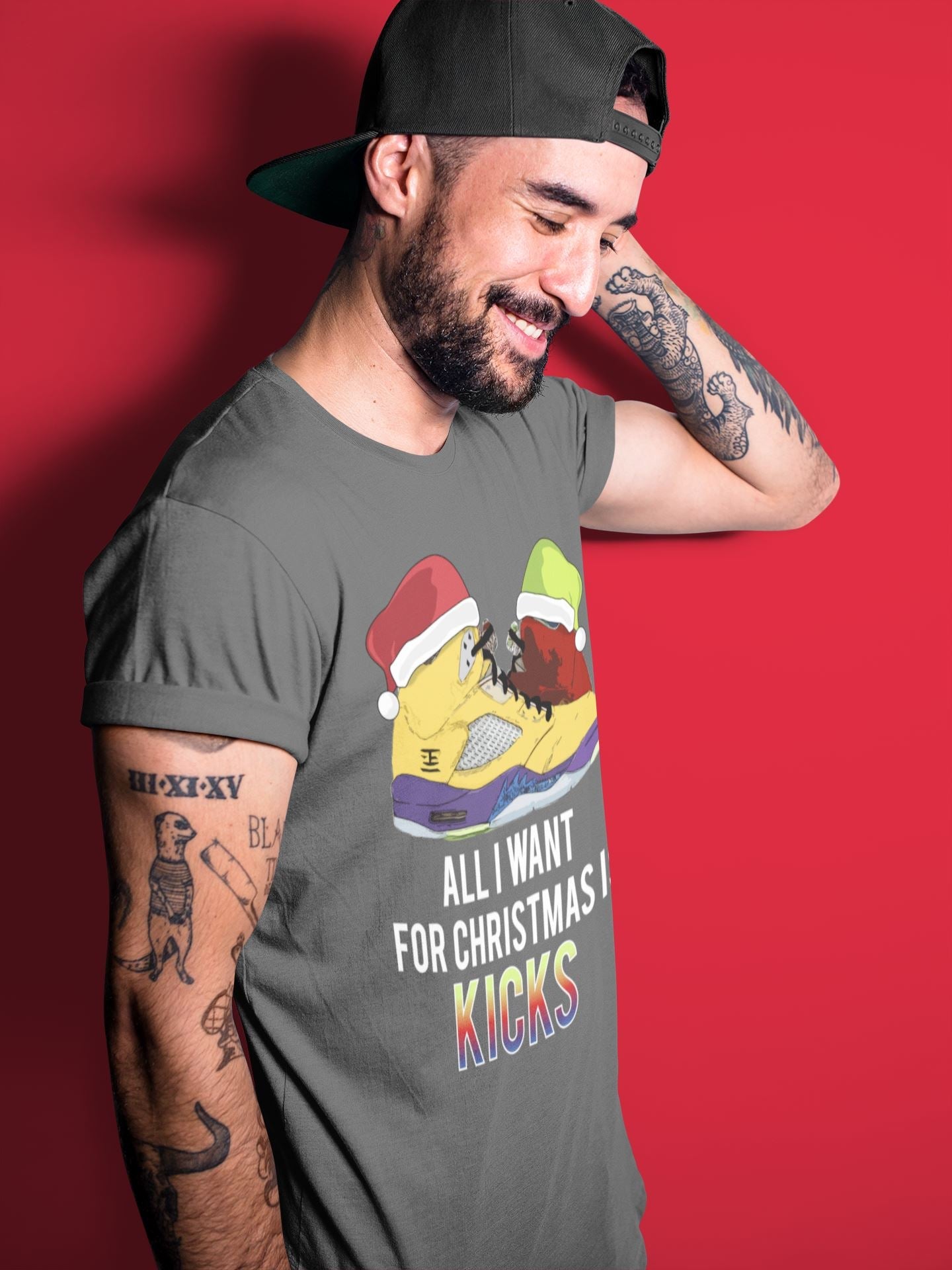 Jordan 5 What The Sneaker Match Tees All I Want For Christmas Is Kicks Sneaker Tees Jordan 5 What The Sneaker Release Tees Unisex Shirts