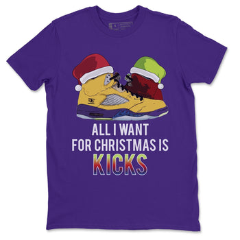 Jordan 5 What The Sneaker Match Tees All I Want For Christmas Is Kicks Sneaker Tees Jordan 5 What The Sneaker Release Tees Unisex Shirts