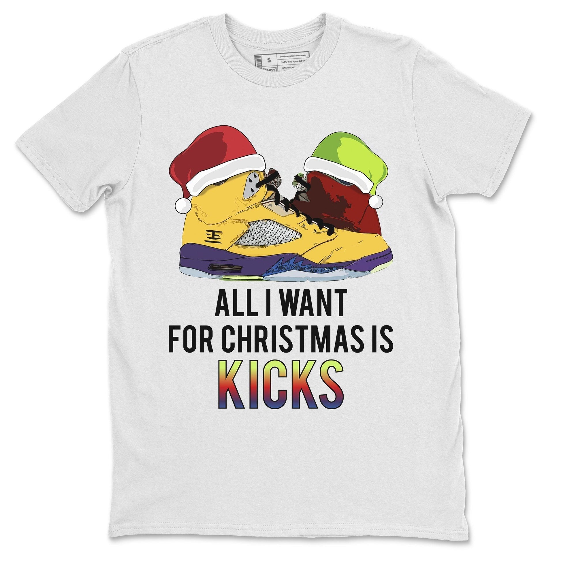 Jordan 5 What The Sneaker Match Tees All I Want For Christmas Is Kicks Sneaker Tees Jordan 5 What The Sneaker Release Tees Unisex Shirts