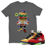 Jordan 5 What The Sneaker Match Tees I Like Burger Sneaker Tees Jordan 5 What The Sneaker Release Tees Unisex Shirts