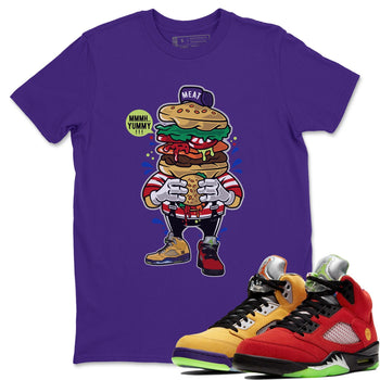 Jordan 5 What The Sneaker Match Tees I Like Burger Sneaker Tees Jordan 5 What The Sneaker Release Tees Unisex Shirts