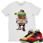 Jordan 5 What The Sneaker Match Tees I Like Burger Sneaker Tees Jordan 5 What The Sneaker Release Tees Unisex Shirts