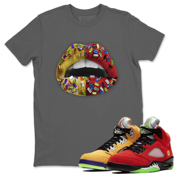 Jordan 5 What The Sneaker Match Tees Lips Jewel Sneaker Tees Jordan 5 What The Sneaker Release Tees Unisex Shirts