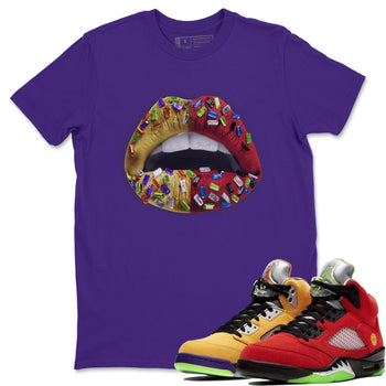 Jordan 5 What The Sneaker Match Tees Lips Jewel Sneaker Tees Jordan 5 What The Sneaker Release Tees Unisex Shirts