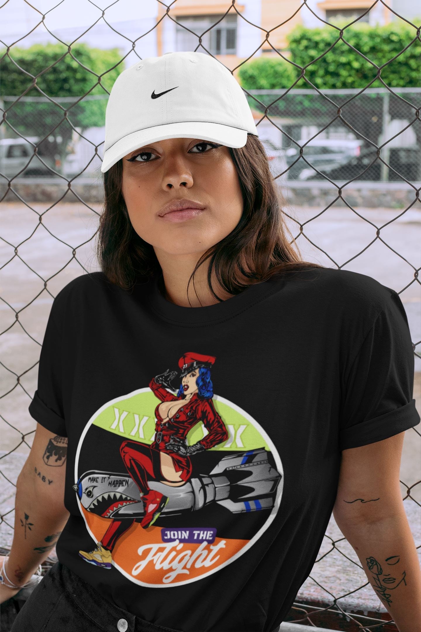 Jordan 5 What The Sneaker Match Tees Pin Up Girl Sneaker Tees Jordan 5 What The Sneaker Release Tees Unisex Shirts