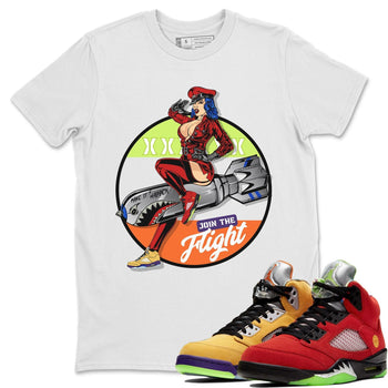 Jordan 5 What The Sneaker Match Tees Pin Up Girl Sneaker Tees Jordan 5 What The Sneaker Release Tees Unisex Shirts