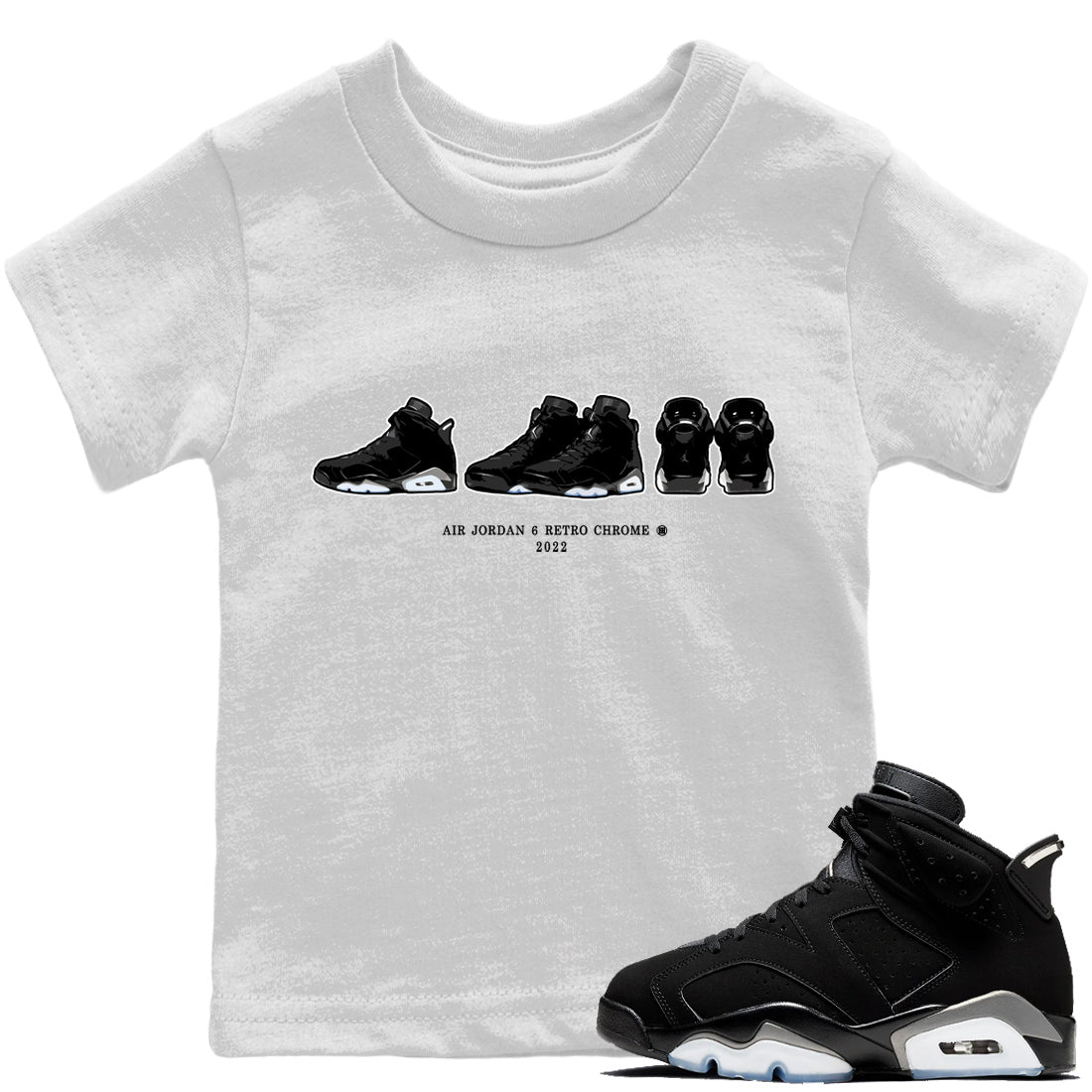 Jordan 6 Chrome Sneaker Match Tees Air Jordan 6 Prelude Sneaker Tees Jordan 6 Chrome Sneaker Release Tees Kids Shirts