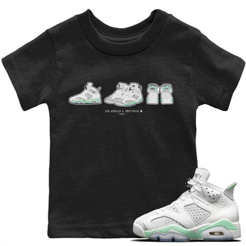 Jordan 6 Mint Foam Sneaker Match Tees Air Jordan 6 Prelude Sneaker Tees Jordan 6 Mint Foam Sneaker Release Tees Kids Shirts