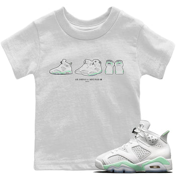 Jordan 6 Mint Foam Sneaker Match Tees Air Jordan 6 Prelude Sneaker Tees Jordan 6 Mint Foam Sneaker Release Tees Kids Shirts