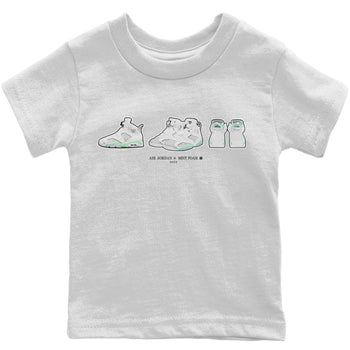 Jordan 6 Mint Foam Sneaker Match Tees Air Jordan 6 Prelude Sneaker Tees Jordan 6 Mint Foam Sneaker Release Tees Kids Shirts