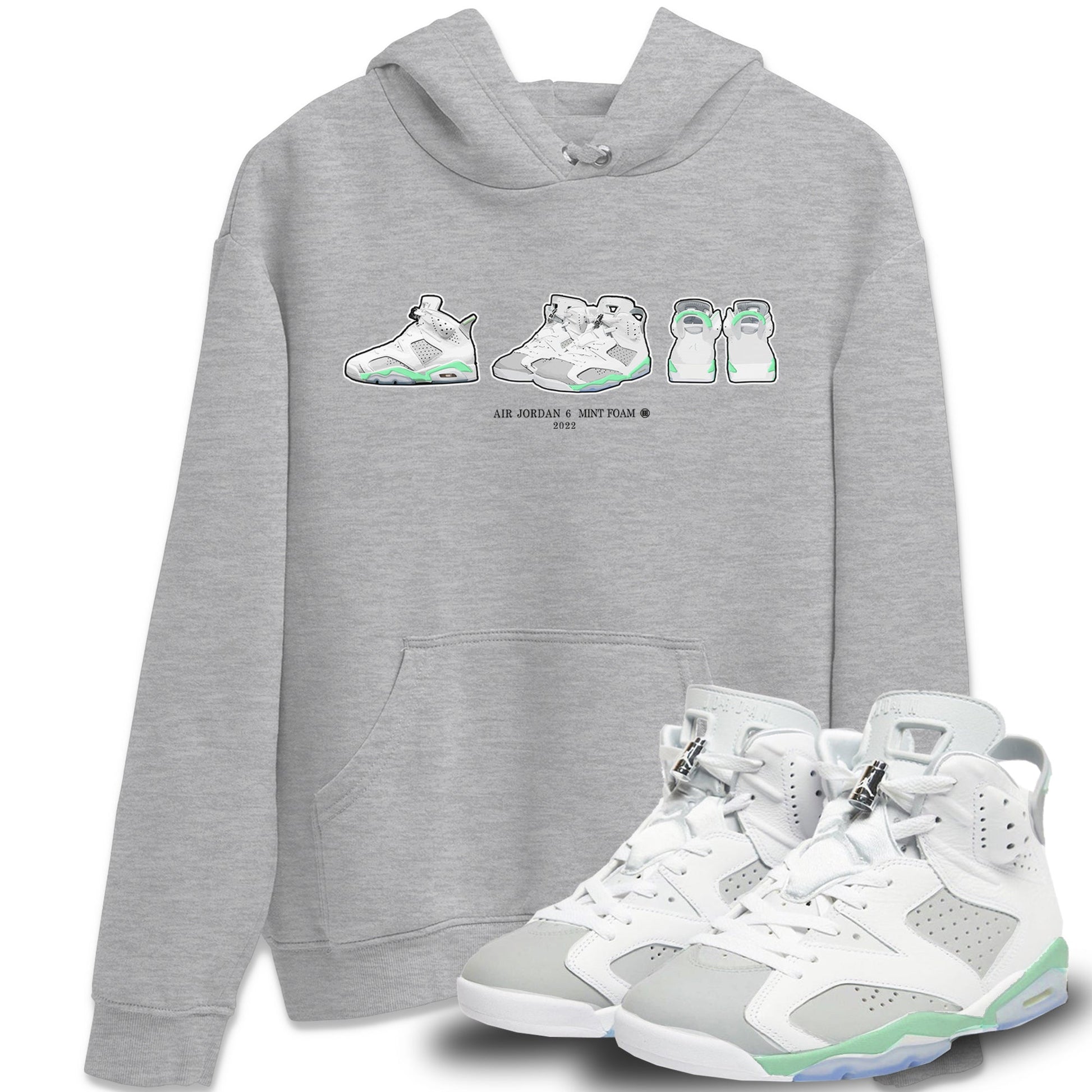 Jordan 6 Mint Foam Sneaker Match Tees Air Jordan 6 Prelude Sneaker Tees Jordan 6 Mint Foam Sneaker Release Tees Unisex Shirts