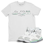 Jordan 6 Mint Foam Sneaker Match Tees Air Jordan 6 Prelude Sneaker Tees Jordan 6 Mint Foam Sneaker Release Tees Unisex Shirts