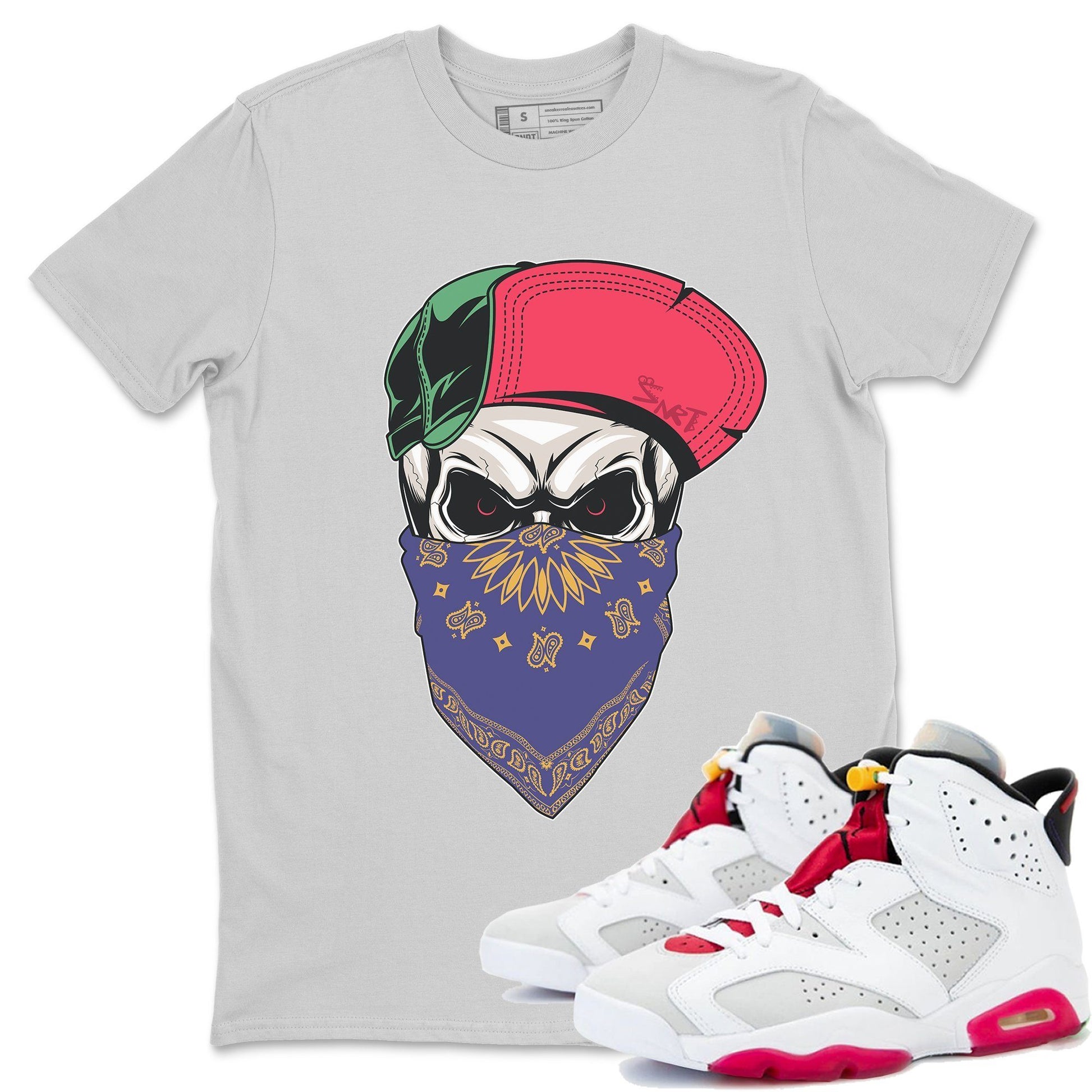 Jordan 6 Hare Sneaker Match Tees Skull Hat Mask Sneaker Tees Jordan 6 Hare Sneaker Release Tees Unisex Shirts