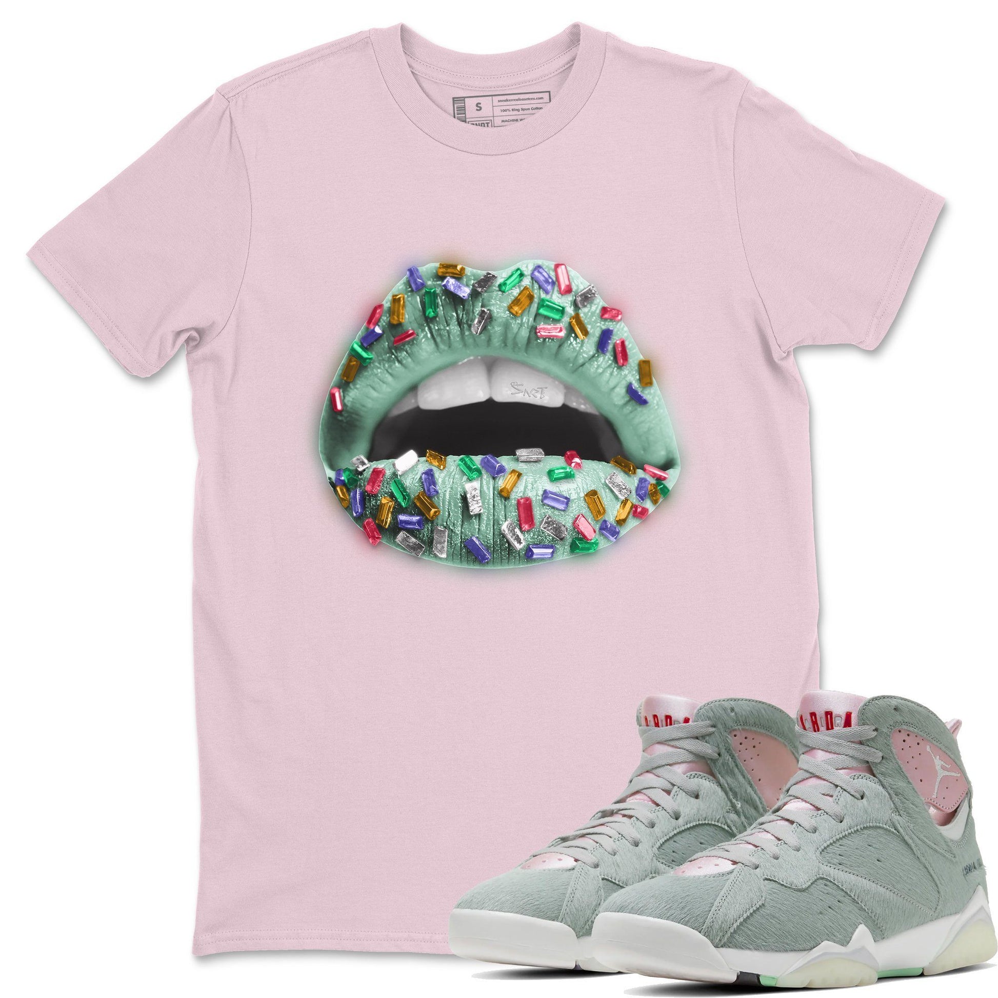 Jordan 7 Hare Sneaker Match Tees Laips Jewel Sneaker Tees Jordan 7 Hare Sneaker Release Tees Unisex Shirts