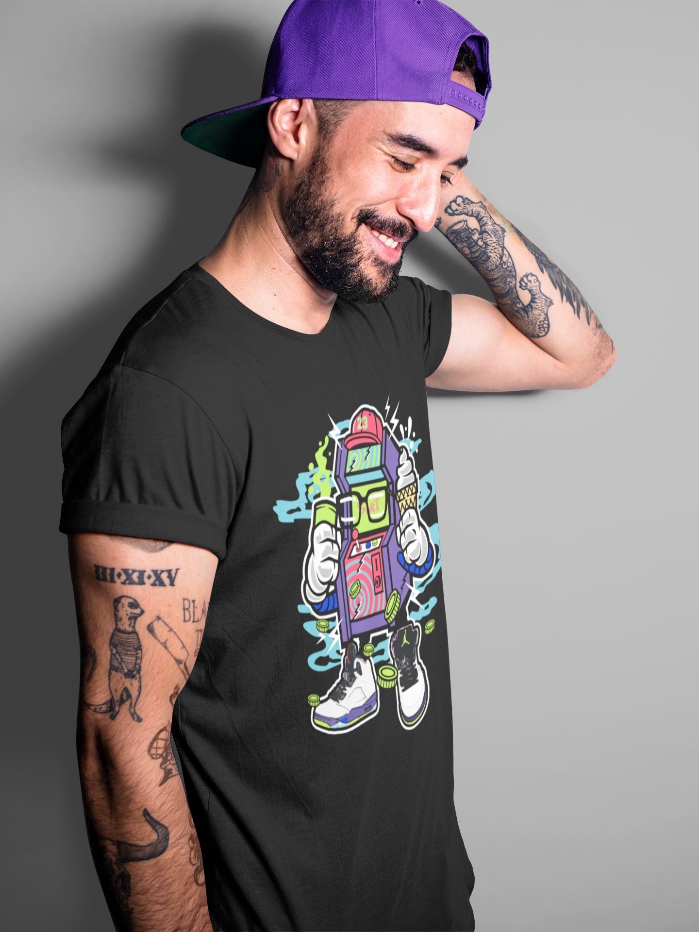 Jordan 5 Ghost Green Sneaker Match Tees Arcade Game Machine Sneaker Tees Jordan 5 Ghost Green Sneaker Release Tees Unisex Shirts