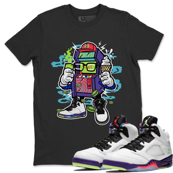 Jordan 5 Ghost Green Sneaker Match Tees Arcade Game Machine Sneaker Tees Jordan 5 Ghost Green Sneaker Release Tees Unisex Shirts