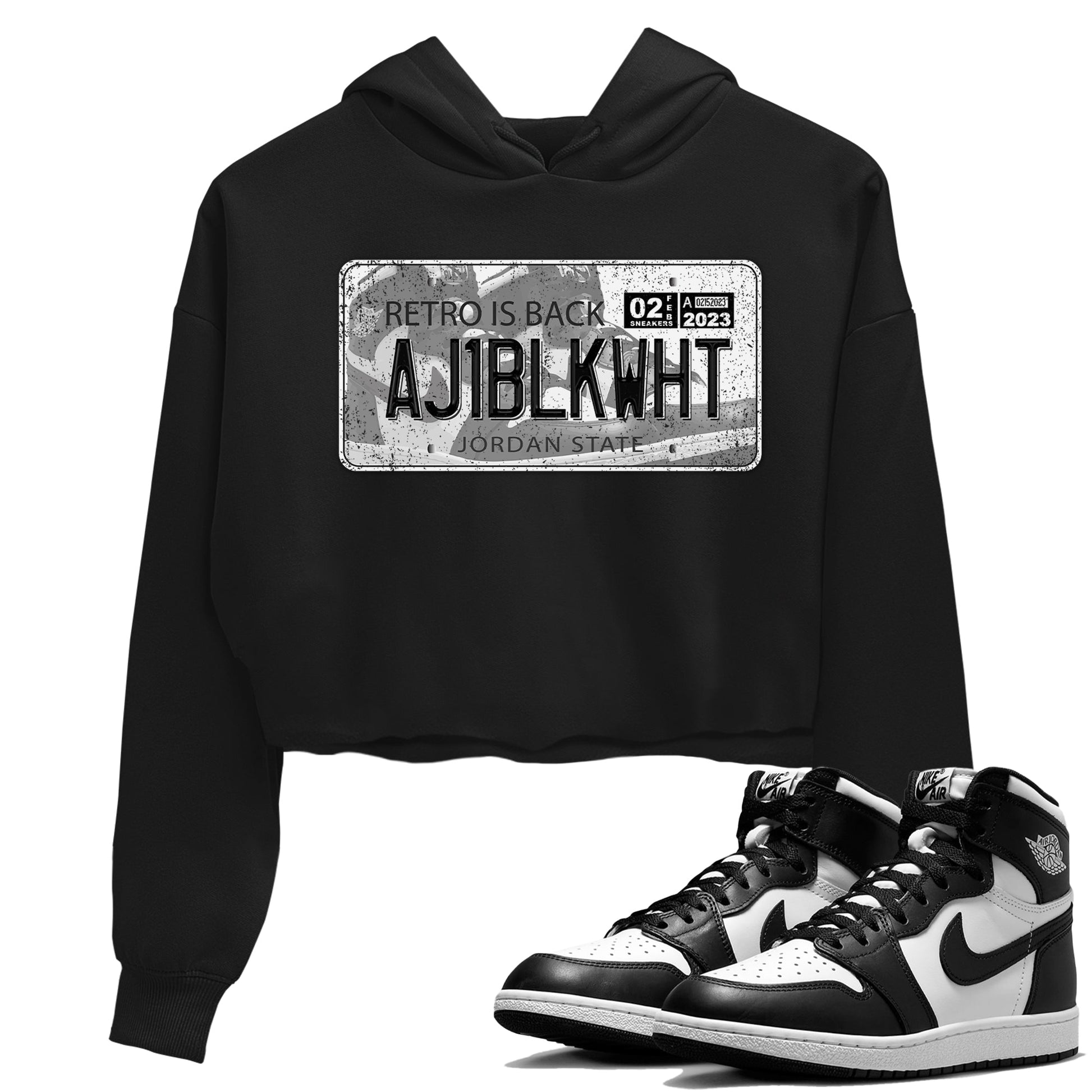 Air Jordan 1 Black White Sneaker Match Tees Jordan Plate Sneaker Tees Air Jordan 1 Black White Sneaker Release Tees Women's Shirts