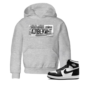 Air Jordan 1 Black White Sneaker Match Tees Jordan Plate Sneaker Tees Air Jordan 1 Black White Sneaker Release Tees Kids Shirts