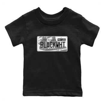 1s Black White shirt to match jordans Jordan Plate sneaker tees Air Jordan 1 Black White SNRT sneaker release tees baby toddler Black 2 cotton Shirt