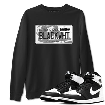 1s Black White shirt to match jordans Jordan Plate sneaker tees Air Jordan 1 Black White SNRT Sneaker Release Tees unisex cotton Black 1 crew neck shirt