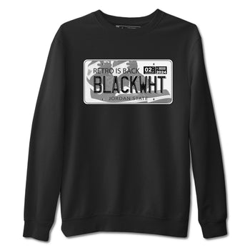 1s Black White shirt to match jordans Jordan Plate sneaker tees Air Jordan 1 Black White SNRT Sneaker Release Tees unisex cotton Black 2 crew neck shirt