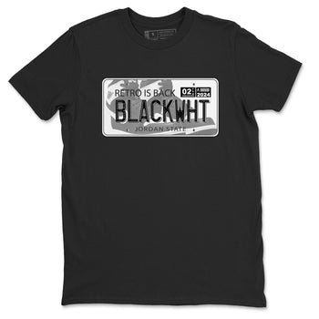 1s Black White shirt to match jordans Jordan Plate sneaker tees Air Jordan 1 Black White SNRT Sneaker Release Tees unisex cotton Black 2 crew neck shirt