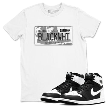 1s Black White shirt to match jordans Jordan Plate sneaker tees Air Jordan 1 Black White SNRT Sneaker Release Tees unisex cotton White 1 crew neck shirt