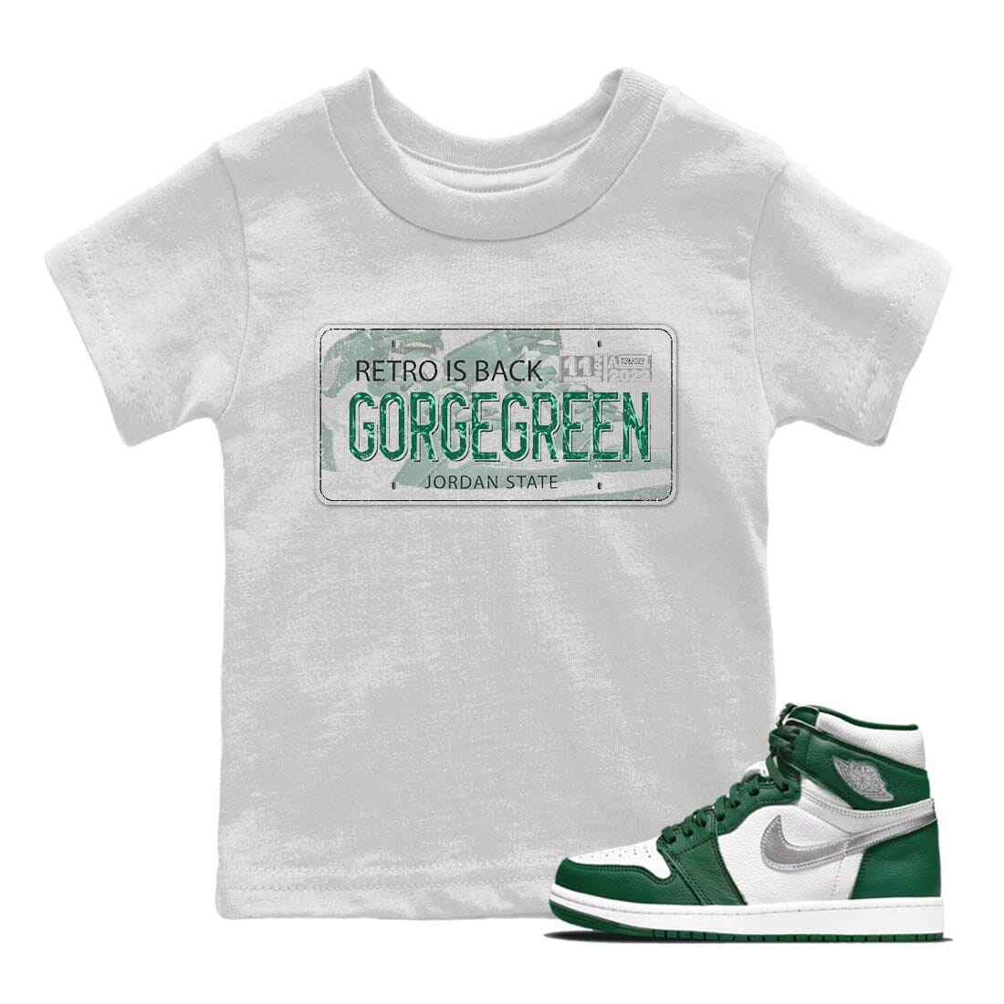 Jordan 1 Gorge Green Sneaker Match Tees Jordan Plate Sneaker Tees Jordan 1 Gorge Green Sneaker Release Tees Kids Shirts