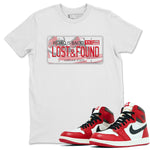 Jordan 1 lost & found Sneaker Match Tees Jordan Plate Sneaker Tees Jordan 1 lost & found Sneaker Release Tees Unisex Shirts