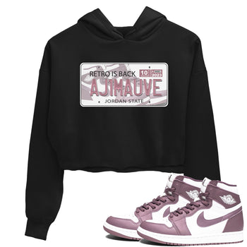 Air Jordan 1 Mauve shirt to match jordans Jordan Plate sneaker tees AJ1 Mauve SNRT Sneaker Tees Sneaker Matching Clothing Brand Black 1 Crop T-Shirt