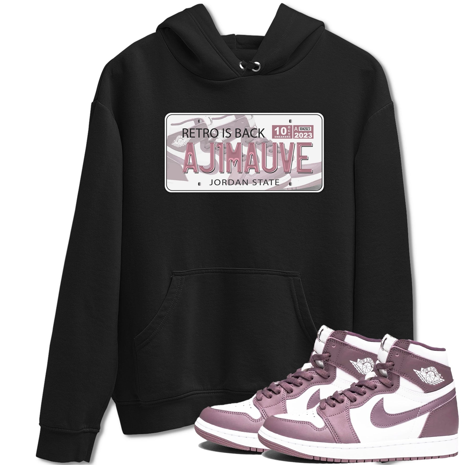 Air Jordan 1 Mauve shirt to match jordans Jordan Plate sneaker tees AJ1 Mauve SNRT Sneaker Tees Sneaker Matching Clothing Brand Unisex Sneaker Tee Black 1 T-Shirt