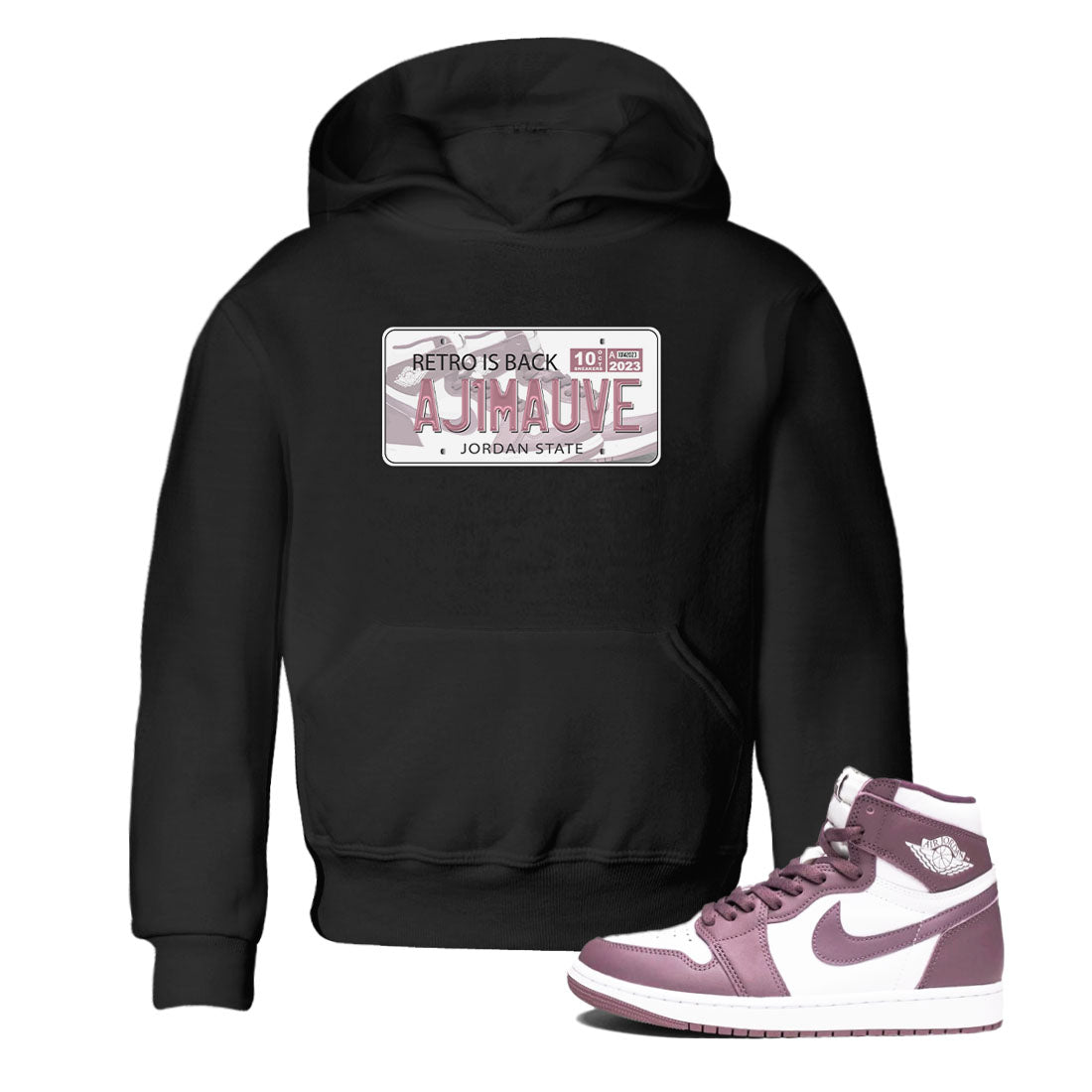 Air Jordan 1 Mauve shirt to match jordans Jordan Plate sneaker tees AJ1 Mauve SNRT Sneaker Tees Sneaker Matching Clothing Brand Baby Toddler Black 1 T-Shirt