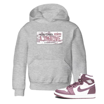 Air Jordan 1 Mauve shirt to match jordans Jordan Plate sneaker tees AJ1 Mauve SNRT Sneaker Tees Sneaker Matching Clothing Brand Baby Toddler Heather Grey 1 T-Shirt