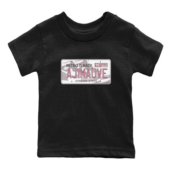 Air Jordan 1 Mauve shirt to match jordans Jordan Plate sneaker tees AJ1 Mauve SNRT Sneaker Tees Sneaker Matching Clothing Brand Baby Toddler Black 2 T-Shirt