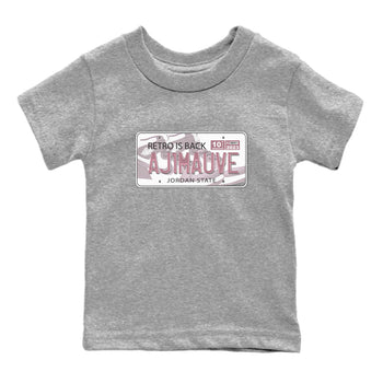 Air Jordan 1 Mauve shirt to match jordans Jordan Plate sneaker tees AJ1 Mauve SNRT Sneaker Tees Sneaker Matching Clothing Brand Baby Toddler Heather Grey 2 T-Shirt