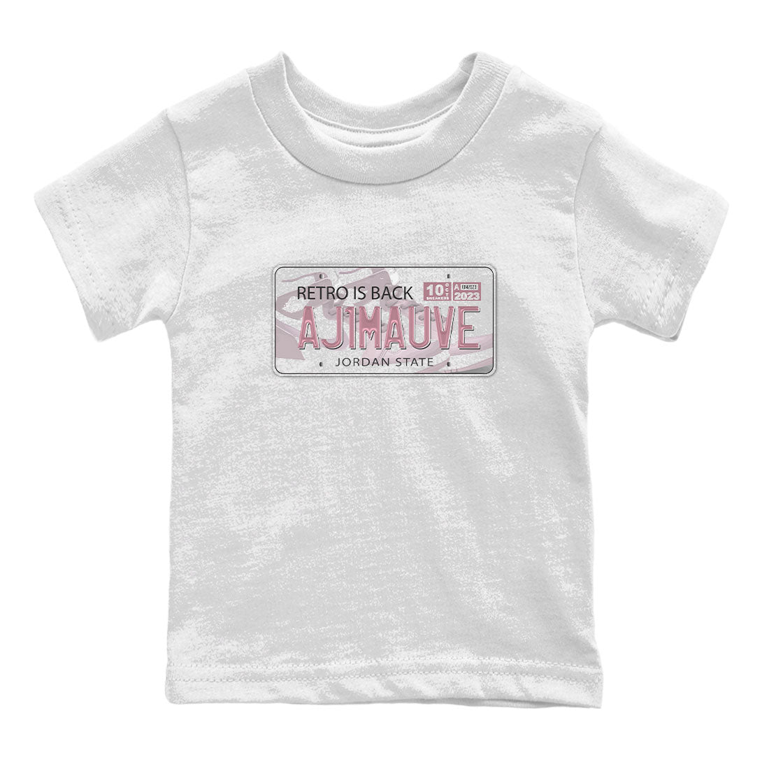 Air Jordan 1 Mauve shirt to match jordans Jordan Plate sneaker tees AJ1 Mauve SNRT Sneaker Tees Sneaker Matching Clothing Brand Baby Toddler White 2 T-Shirt