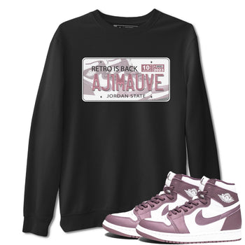 Air Jordan 1 Mauve shirt to match jordans Jordan Plate sneaker tees AJ1 Mauve SNRT Sneaker Tees Sneaker Matching Clothing Brand Unisex Sneaker Tee Black 1 T-Shirt