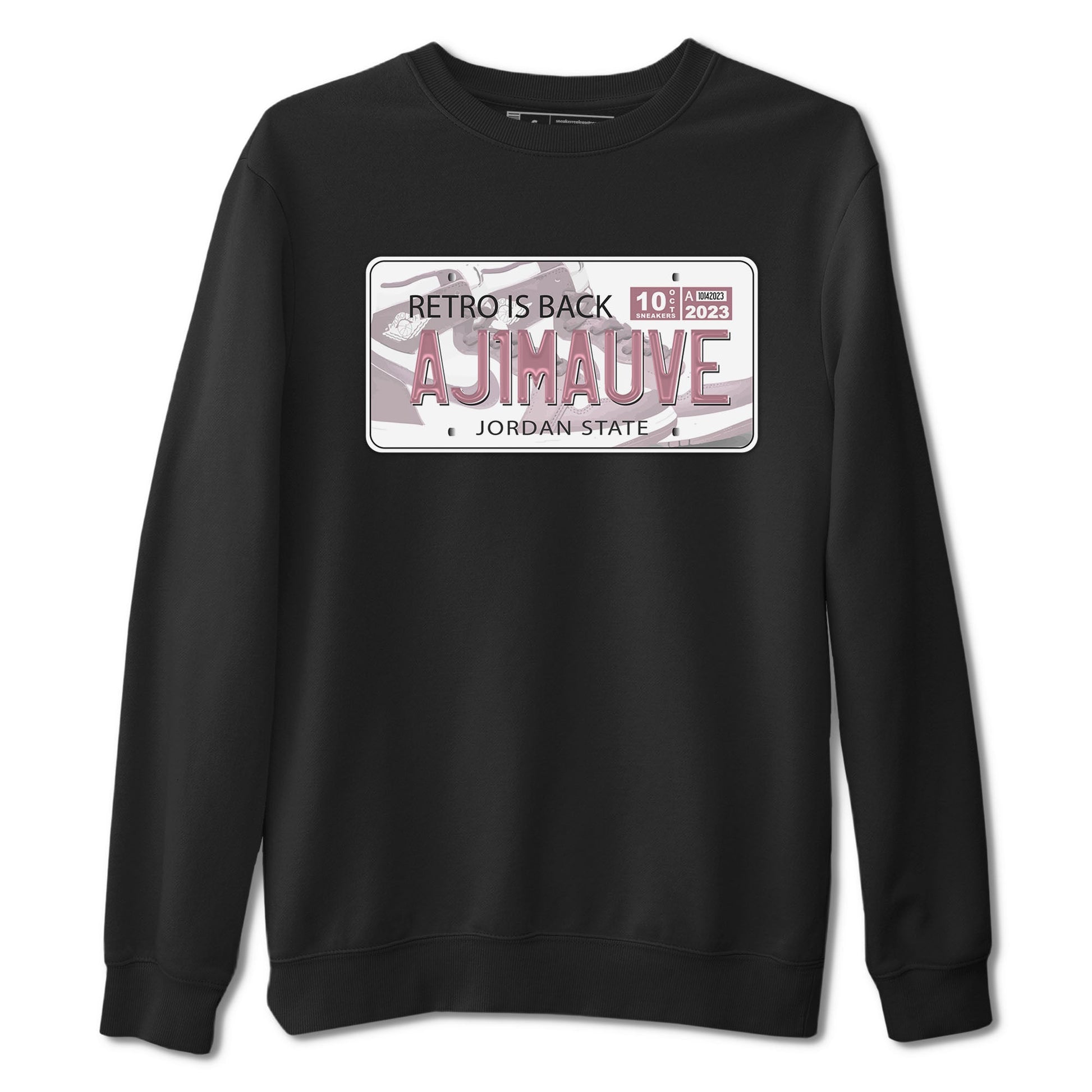 Air Jordan 1 Mauve shirt to match jordans Jordan Plate sneaker tees AJ1 Mauve SNRT Sneaker Tees Sneaker Matching Clothing Brand Unisex Sneaker Tee Black 2 T-Shirt