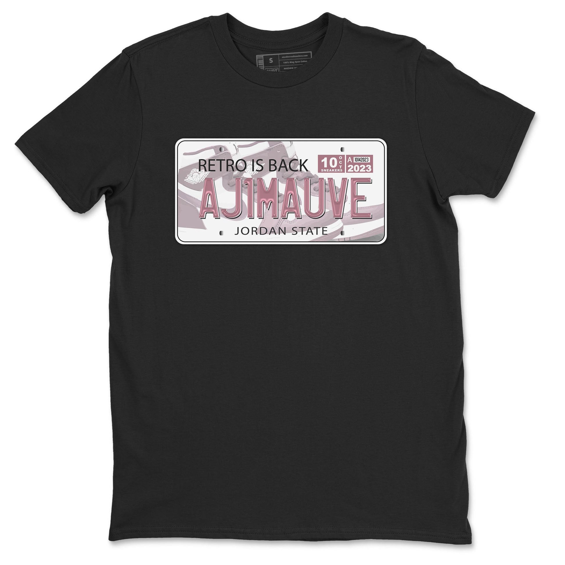 Air Jordan 1 Mauve shirt to match jordans Jordan Plate sneaker tees AJ1 Mauve SNRT Sneaker Tees Sneaker Matching Clothing Brand Unisex Sneaker Tee Black 2 T-Shirt